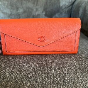 Coach sun orange slim wallet